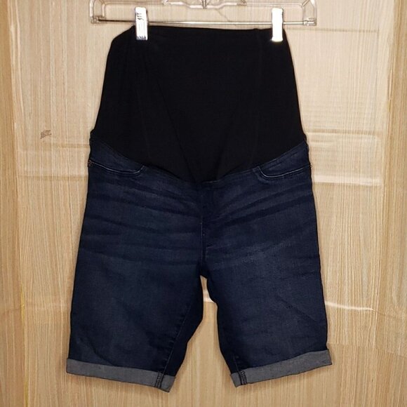 Isabel Maternity Womens Denim Bermuda Shorts 4 - Picture 1 of 6
